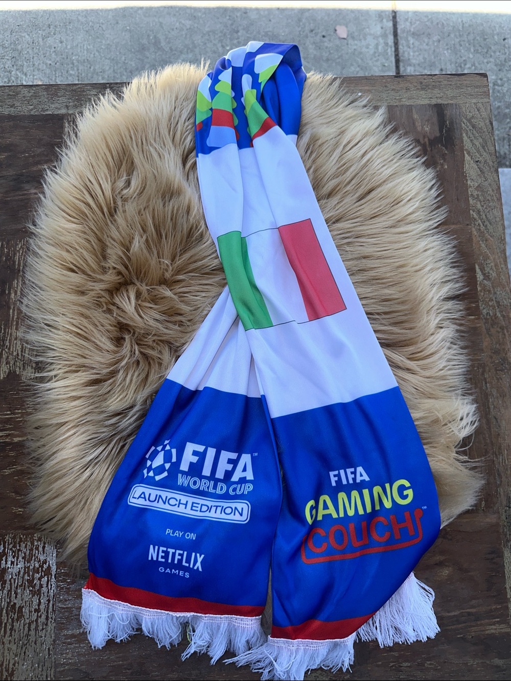 FIFA World Cup Launch Edition Scarf Netflix with Italy 🇮🇹  flag
